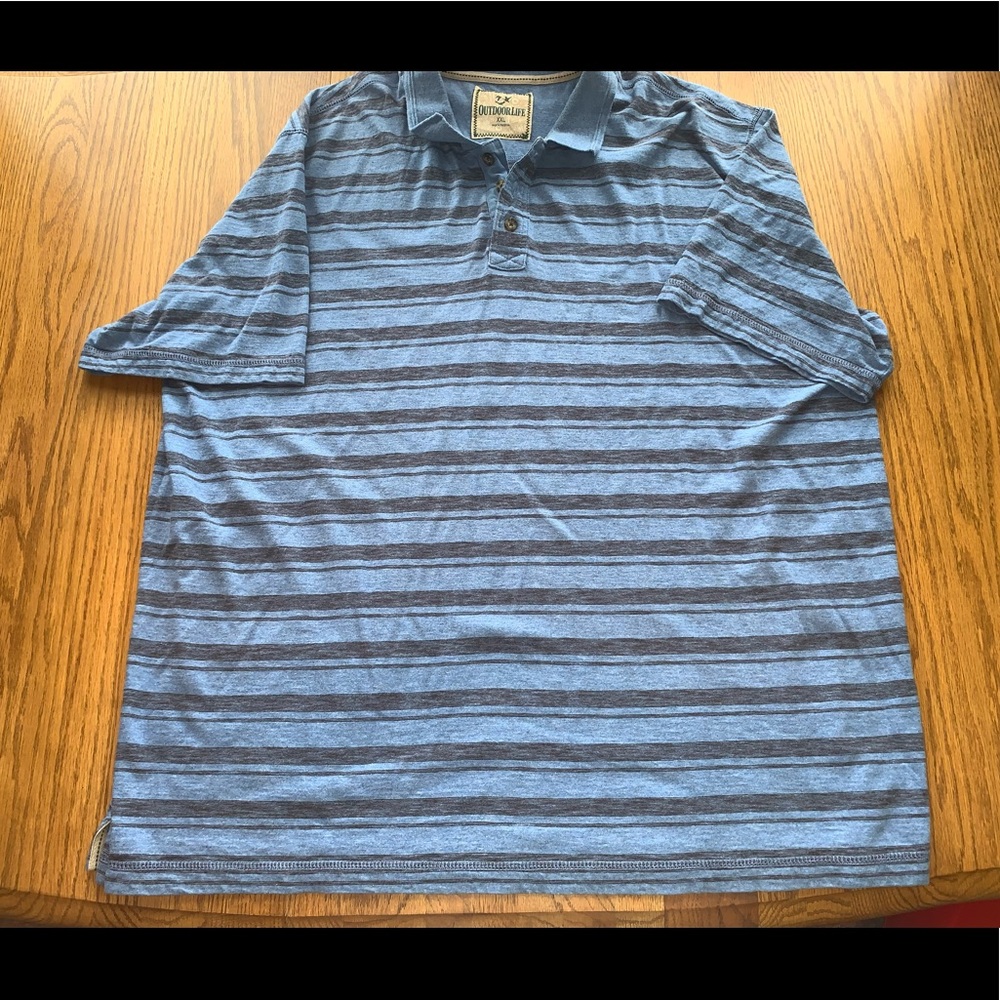 Outdoor life collared shirt, Blue XXL